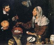 Diego Velazquez, Old Woman Cooking Eggs
